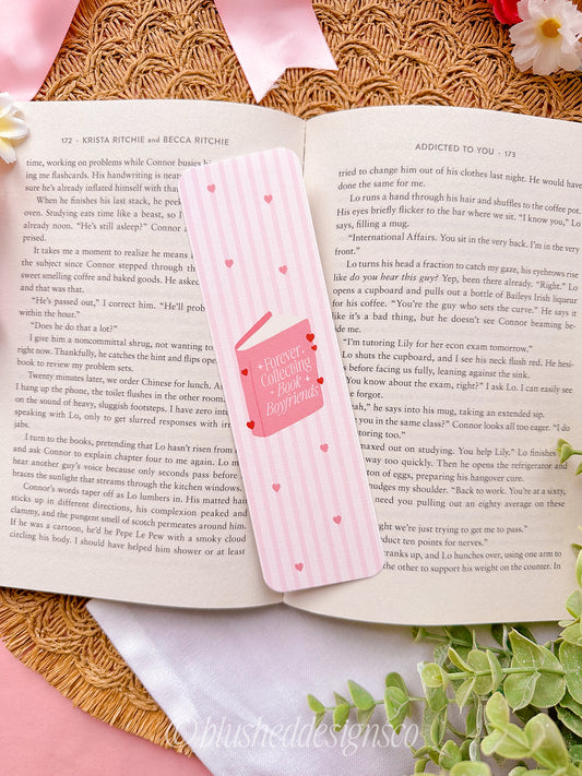 Collecting Book Boyfriends Linen Bookmark