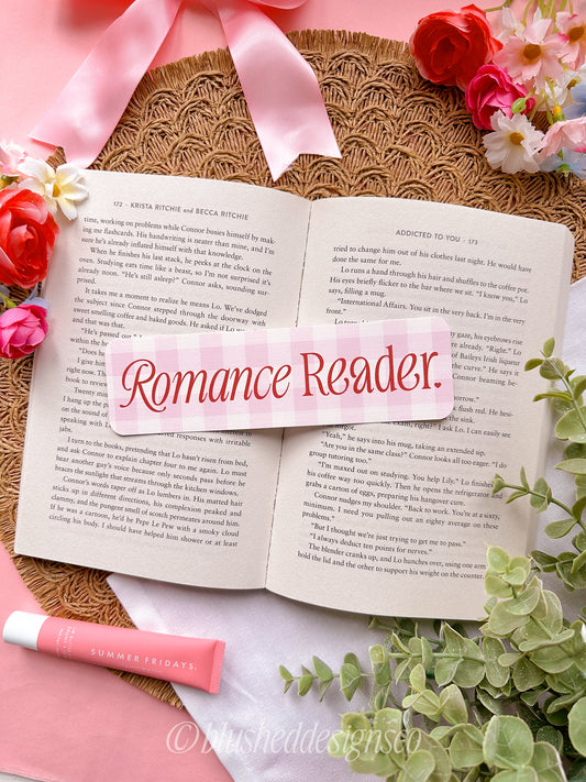 Romance Reader Linen Bookmark