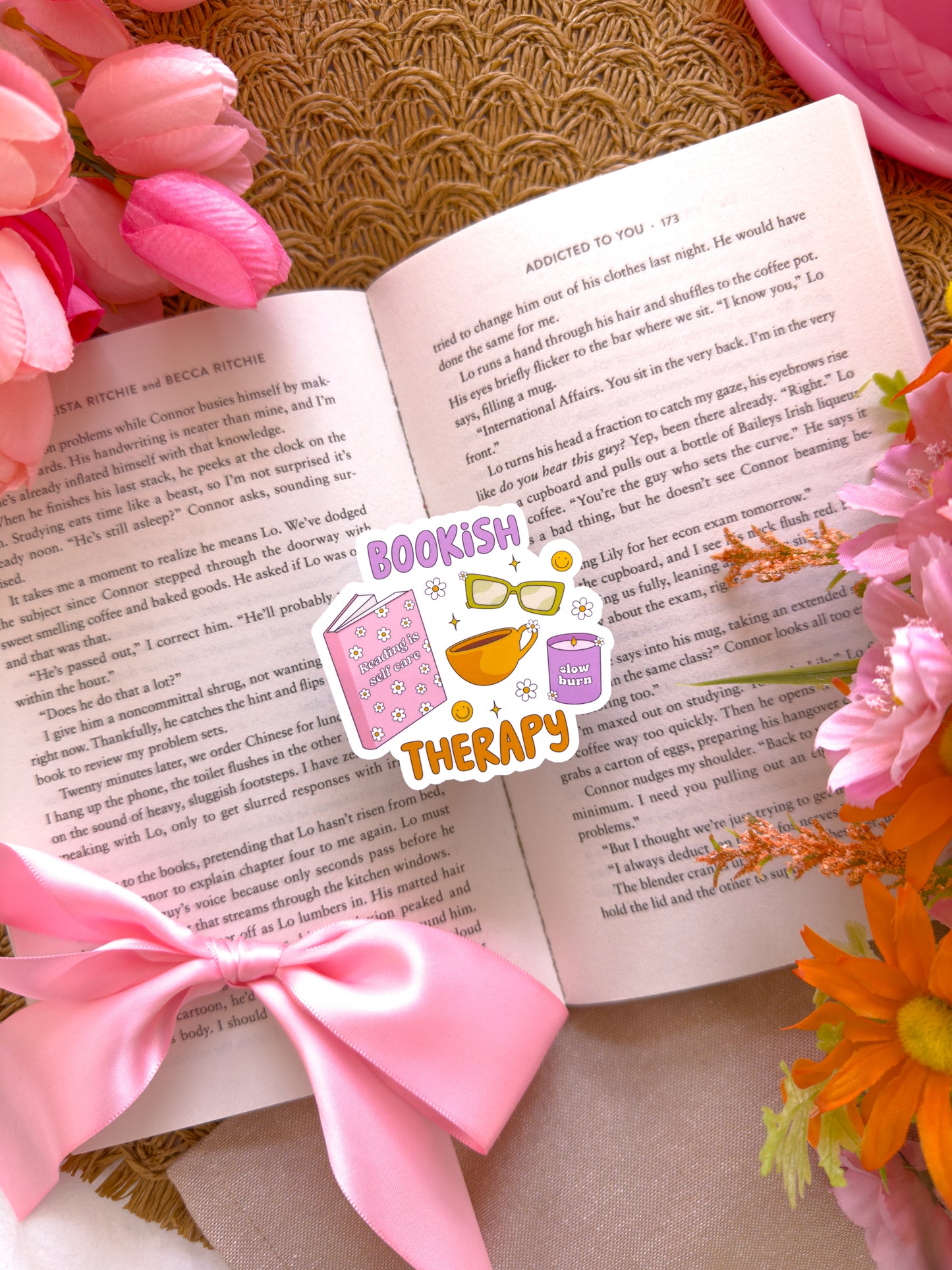 Bookish Therapy Vinyl Sticker