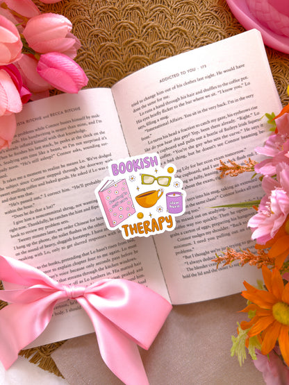 Bookish Therapy Vinyl Sticker