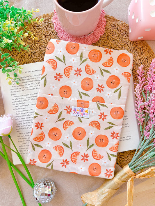 Floral Oranges Book Sleeve