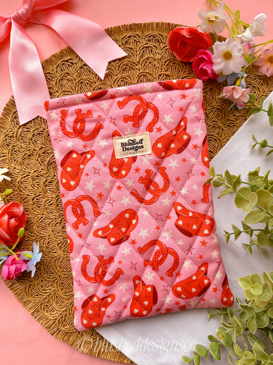 Rodeo Rosé Quilted Book Sleeve