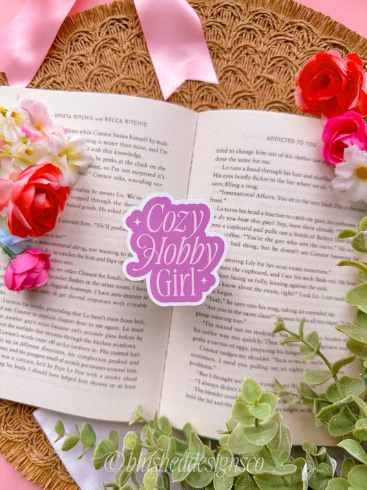 Cozy Hobby Girl Sticker