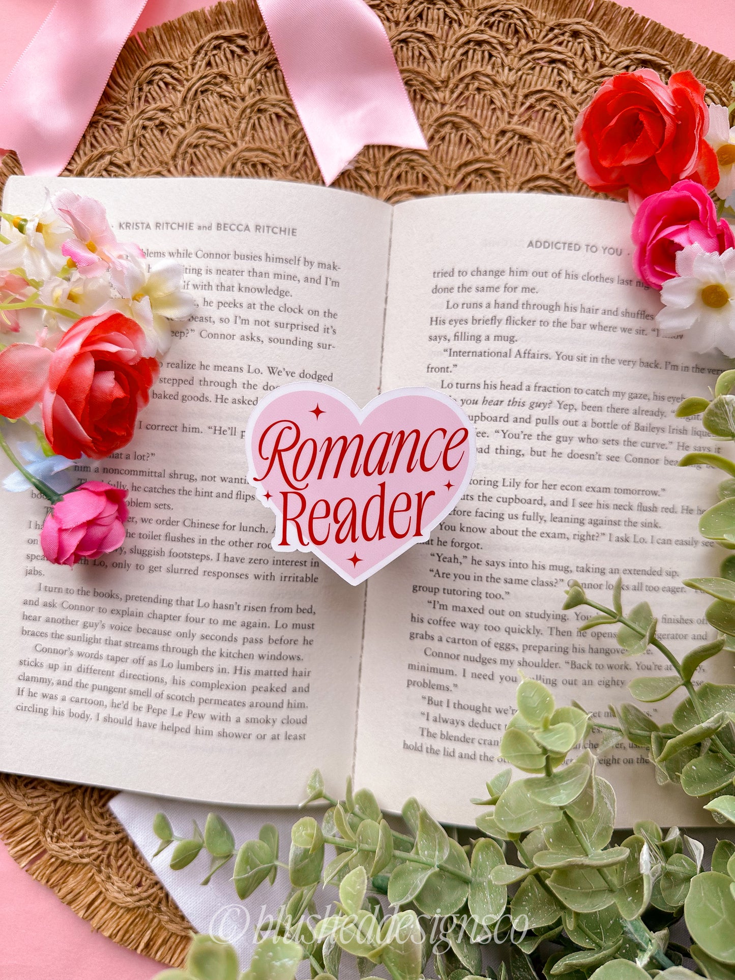 Romance Reader Vinyl Sticker